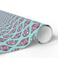 Pink Purple Ornaments Teal Christmas Print Holiday Gift Wrap Paper - Glossy Or Matte