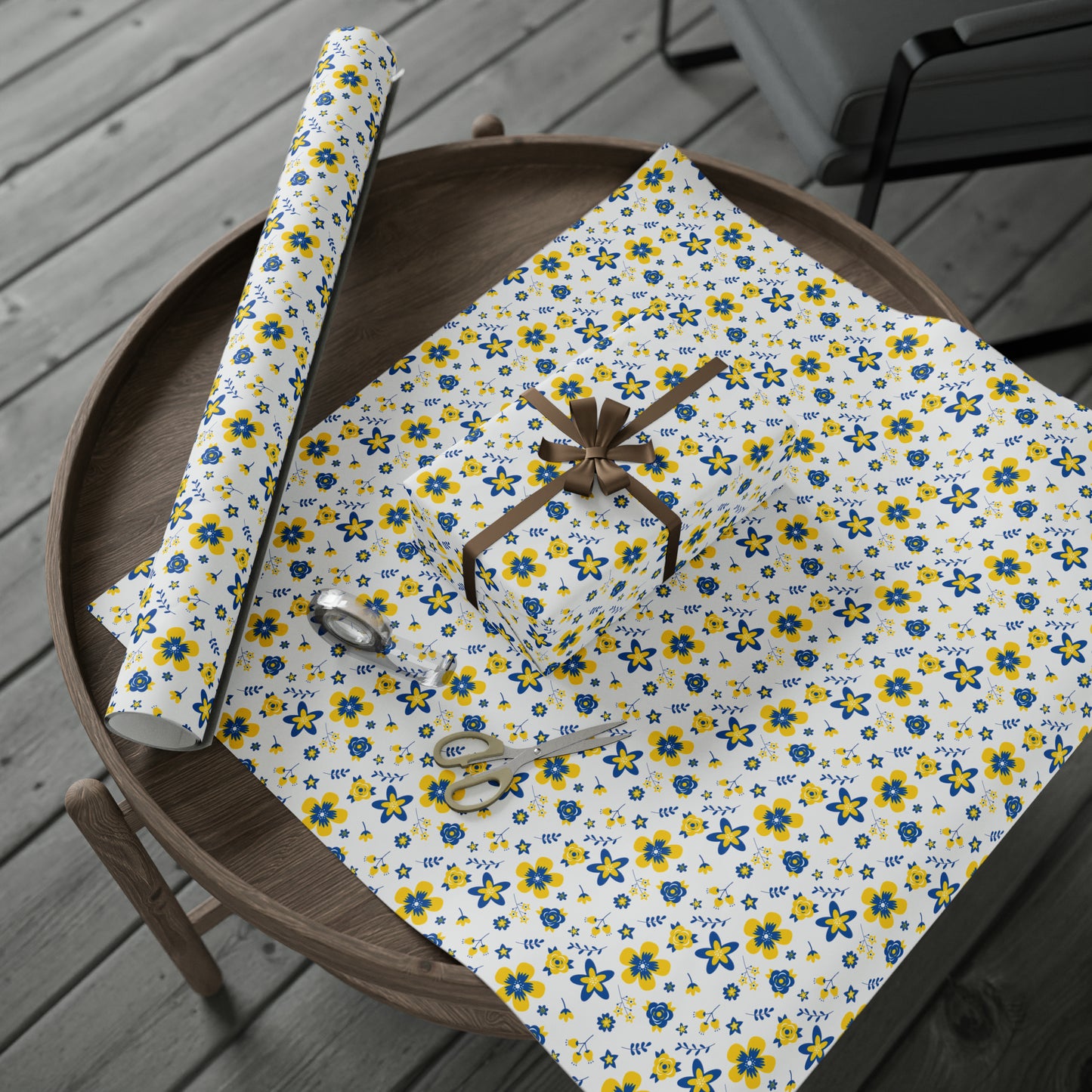 Ukranian Country Flowers Spring Holiday Gift Wrap Paper - Glossy Or Matte