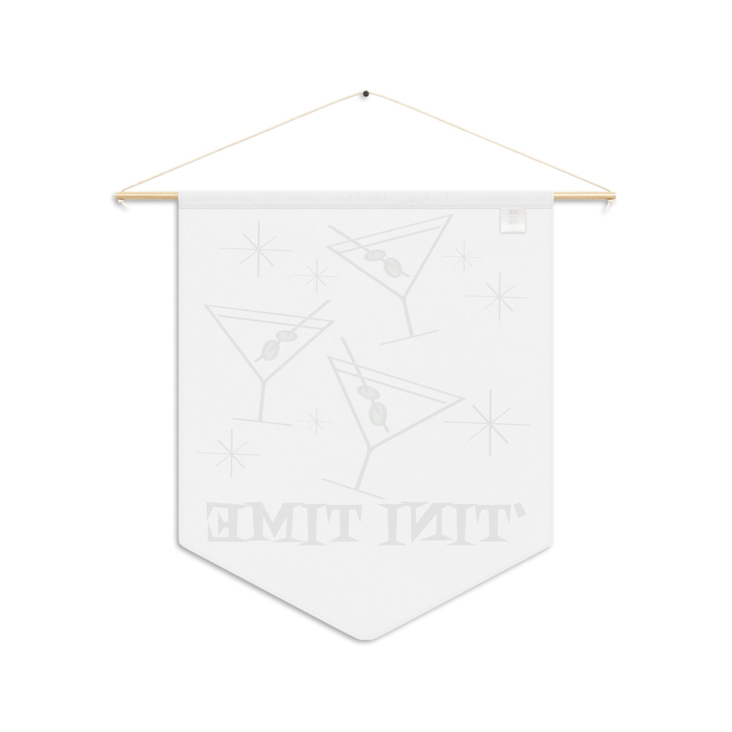 'Tini Time Martinis Cocktails Atomic Mid Century Retro Style Print Wall Hanging Banner Flag