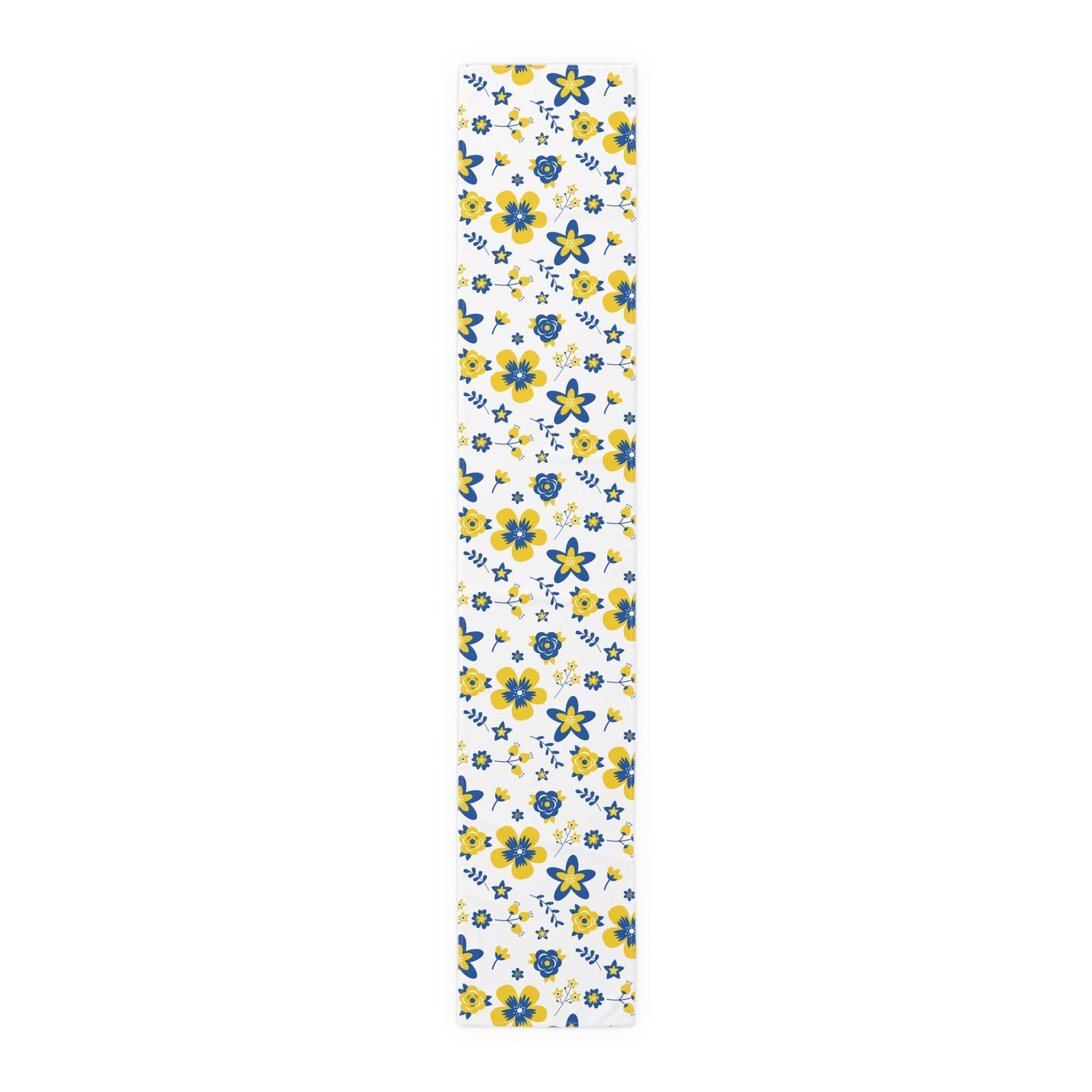 Ukrainian Country Flowers Spring Cotton Poly Table Runner