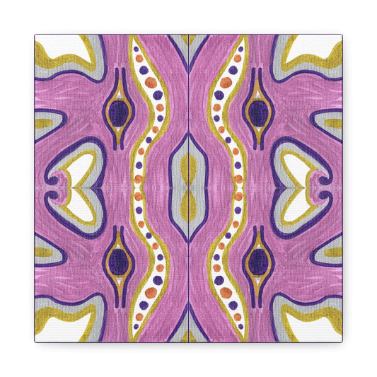 Purple E Mosiac Caden Caraco Canvas Gallery Wrap