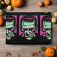 Frankenstein Monster Retro Halloween Print Polyester Accessory Pouch Travel Bag