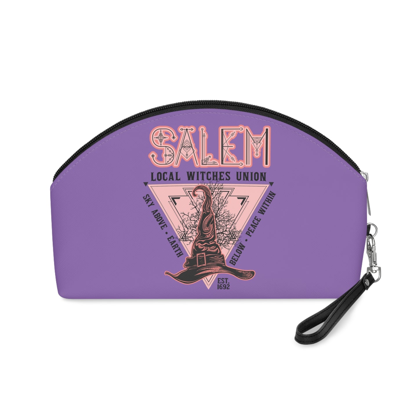 Salem Witches Union Purple Halloween Travel Cosmetic Makeup Bag