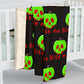 Bite Me Poison Apple Halloween Sherpa Fleece Blanket