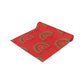 Happy Kwanzaa Boho Rainbow Red Print Cotton Poly Table Runner