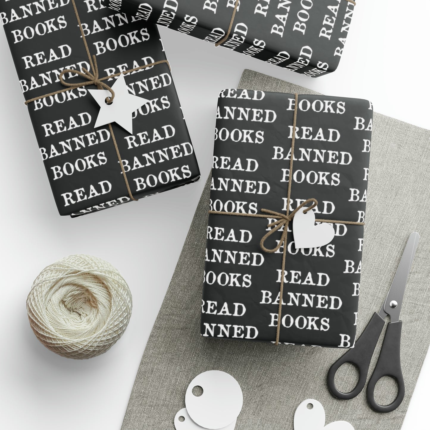 Read Banned Books Holiday Gift Wrap Paper - Glossy Or Matte