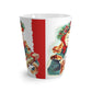 Christmas Lady With Presents Retro Christmas Print Latte Coffee Mug