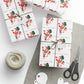 Merry Christmas Santa Mid Century Retro Christmas Style Holiday Gift Wrap Paper - Glossy Or Matte