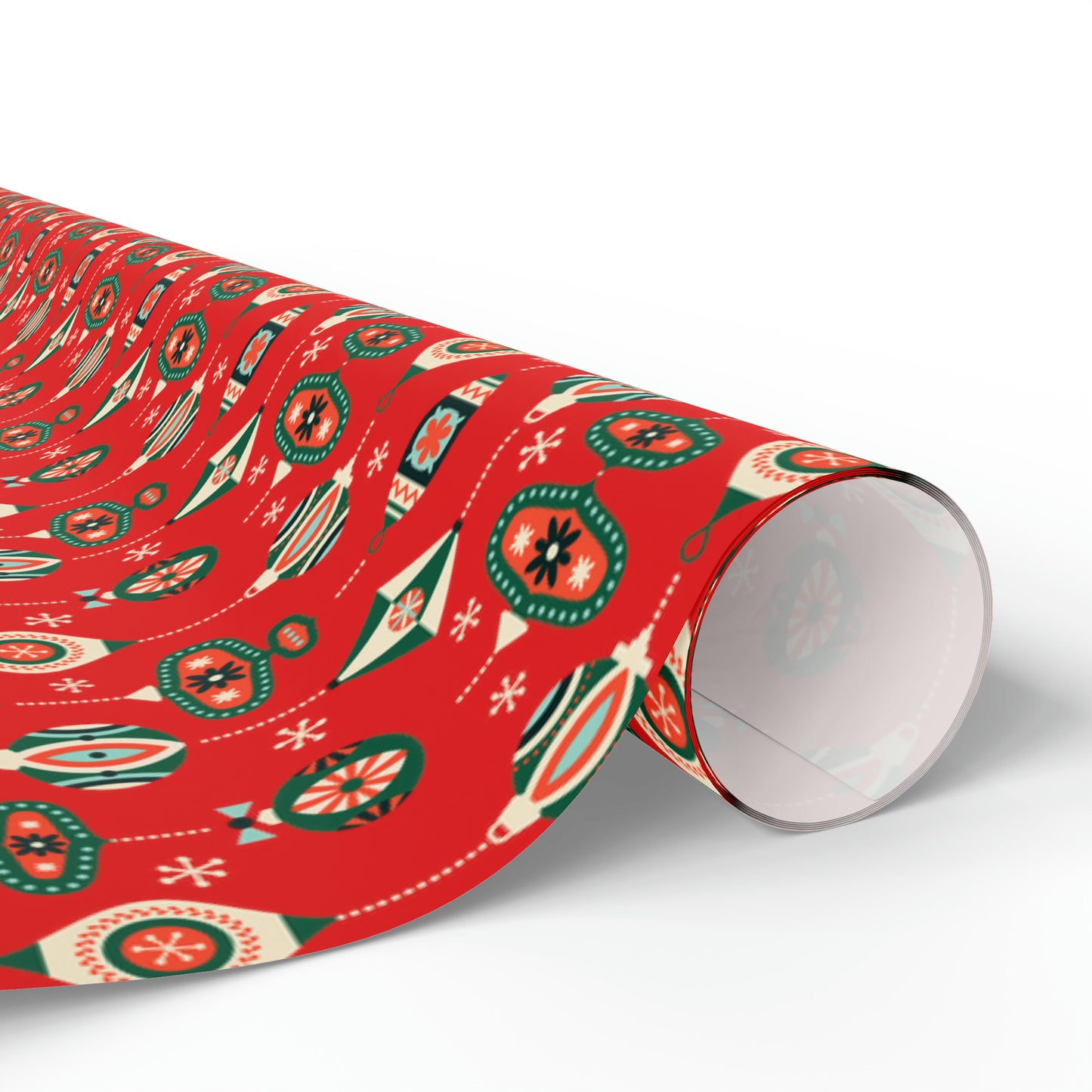 Atomic Retro Christmas Ornaments Atomic Retro Style Christmas Holiday Gift Wrap Paper - Glossy Or Matte