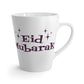 Eid Mubarak Purple Atomic Mid Century Retro Style Latte Mug