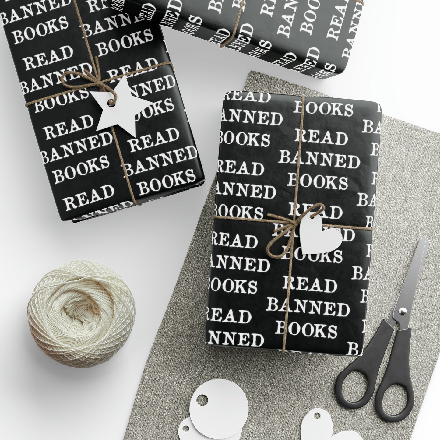 Read Banned Books Holiday Gift Wrap Paper - Glossy Or Matte