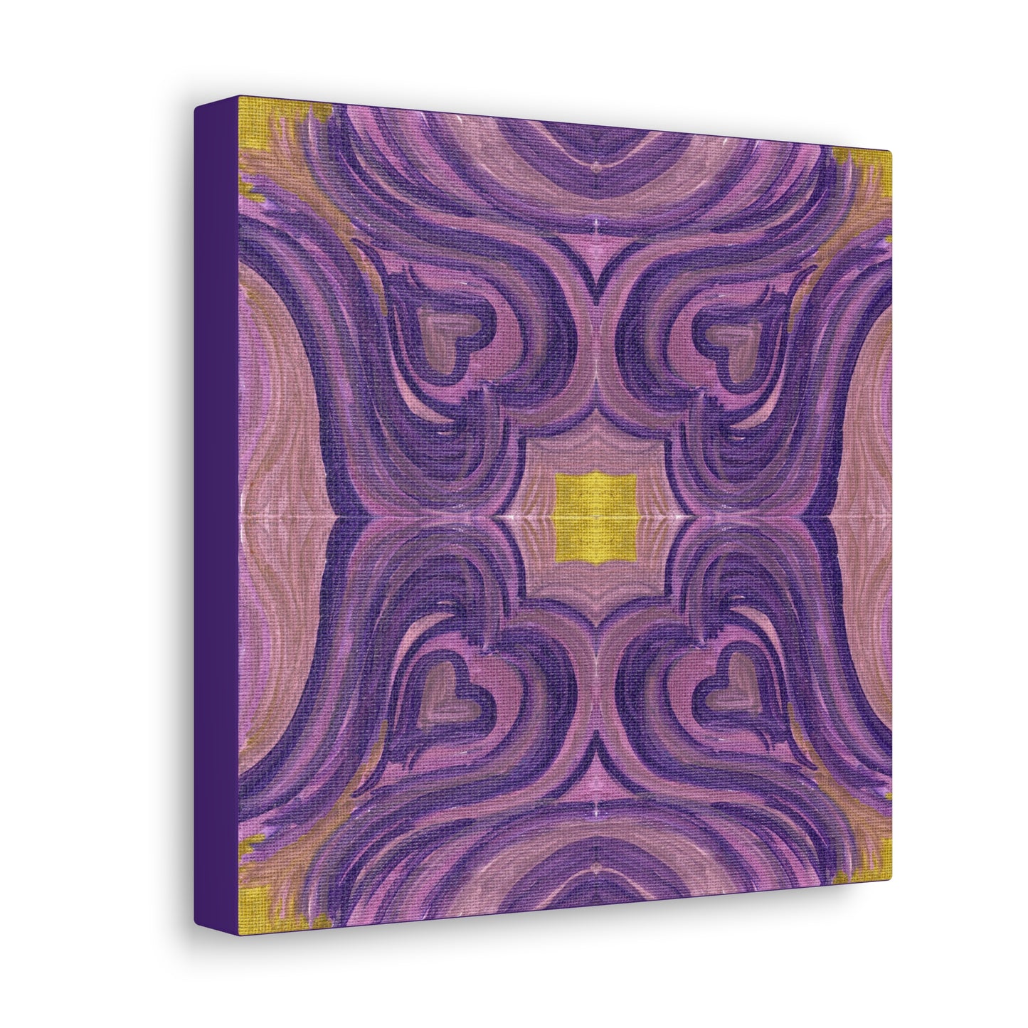 Purple Love Frequency Mosaic Caden Caraco Canvas Gallery Wrap