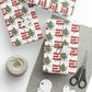 Merry And Bright Cute Christmas Tree Retro Style Christmas Holiday Gift Wrap Paper - Glossy Or Matte