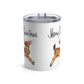 Merry Christmas Reindeer Retro Mid Century Christmas Print Stainless Steel Tumbler 10oz