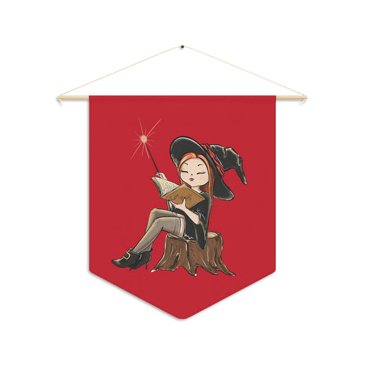 Love Magic Red Witch Halloween Print Wall Hanging Banner Flag