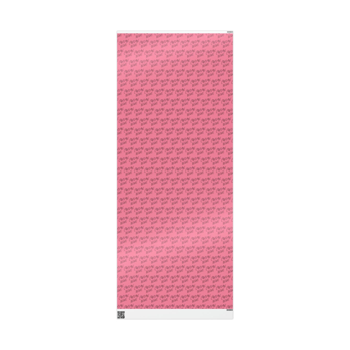 Christmas Wishes Pink Mid Century Retro Christmas Print Holiday Gift Wrap Paper - Glossy Or Matte