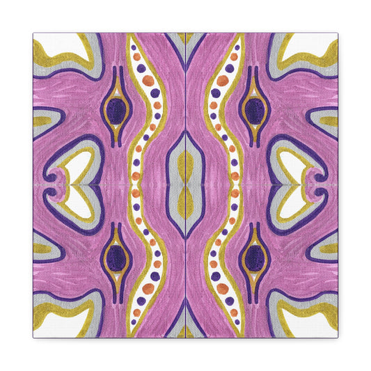 Purple E Mosiac Caden Caraco Canvas Gallery Wrap