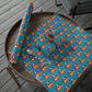 Reindeer With Bow Blue Mid Century Retro Christmas Print Holiday Gift Wrap Paper - Glossy Or Matte