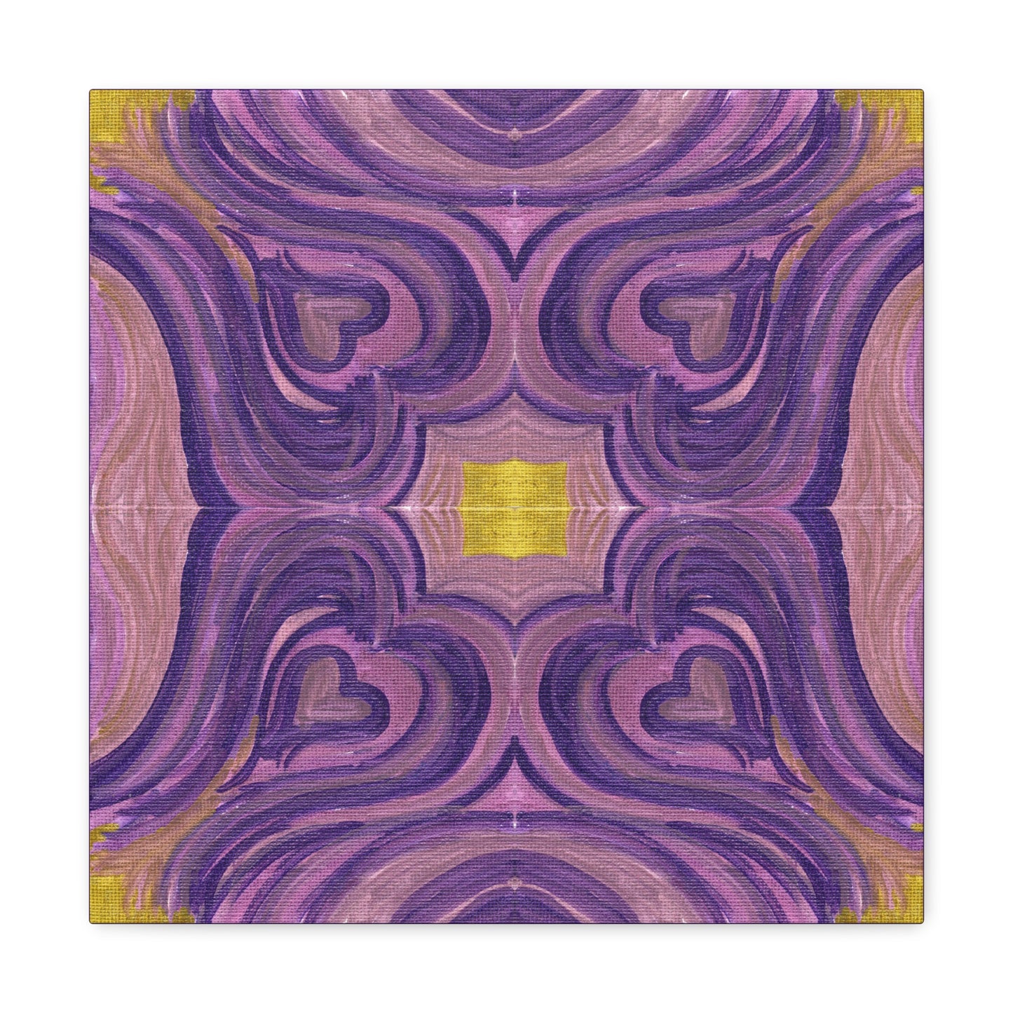 Purple Love Frequency Mosaic Caden Caraco Canvas Gallery Wrap