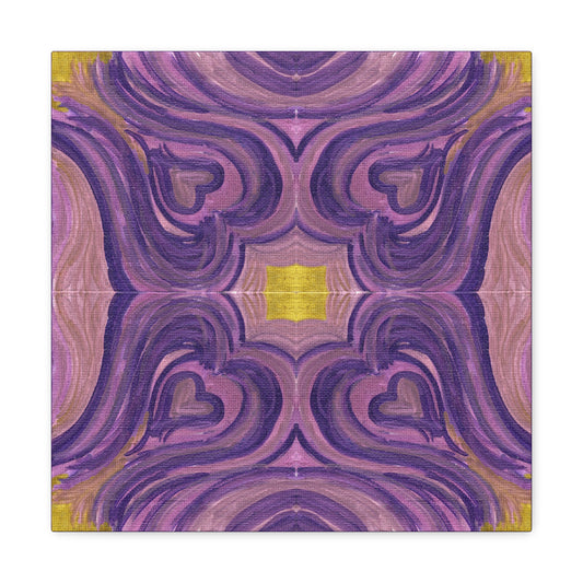 Purple Love Frequency Mosaic Caden Caraco Canvas Gallery Wrap