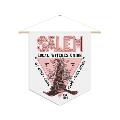 Salem Local Witches Union Halloween Decor Print Wall Hanging Banner Flag