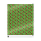 The Season's Greetings Reindeer With Wreath Mid Century Retro Christmas Print Holiday Gift Wrap Paper - Glossy Or Matte