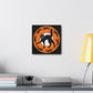 Black Cats Halloween Retro Print Canvas Gallery Wrap