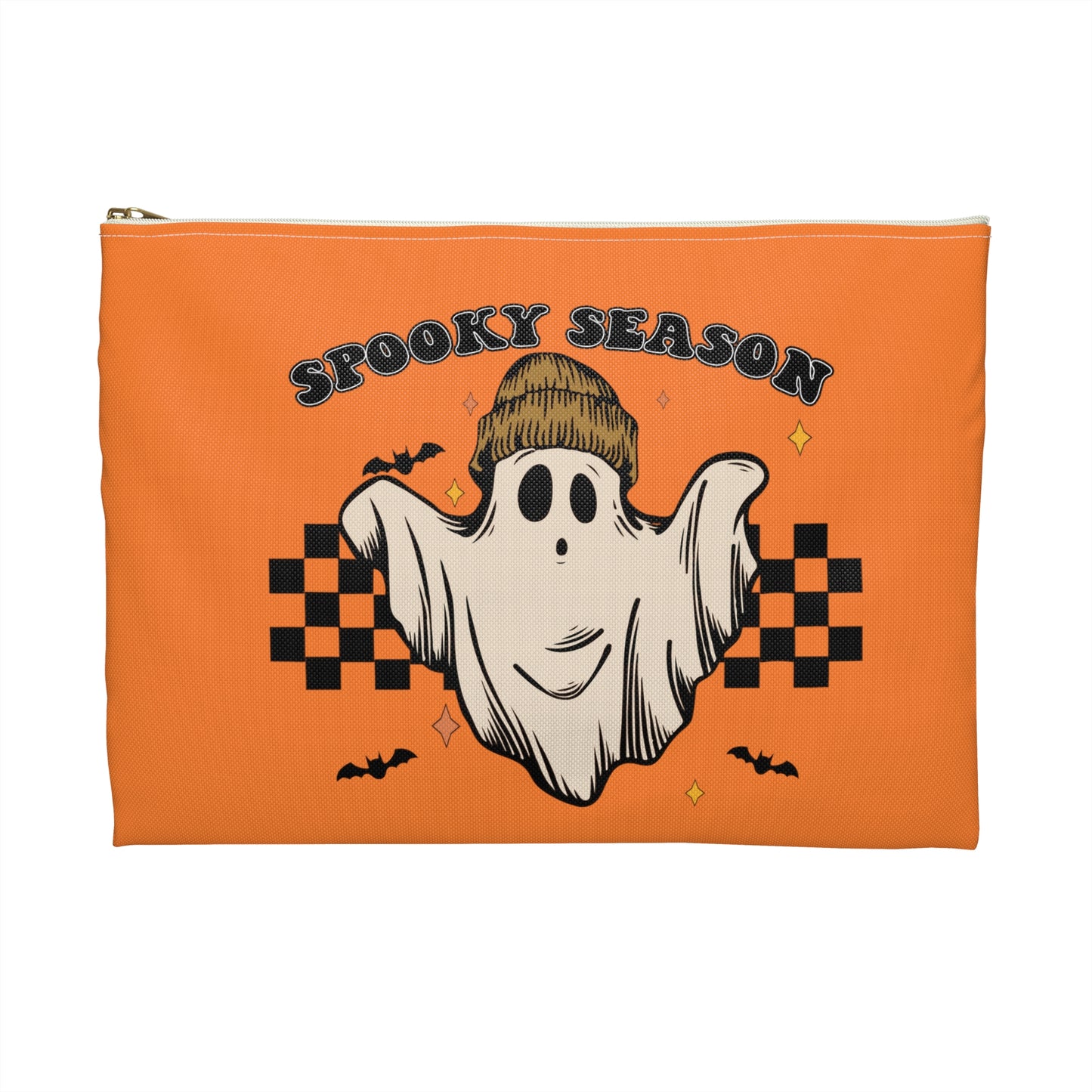 Spooky Season Ghost Halloween Print Polyester Accessory Pouch Travel Bag