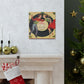 Under The Mistletoe Merry Christmas Couple Record Retro Print Canvas Gallery Wraps