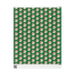 Santa With Candy Cane Mid Century Retro Christmas Print Holiday Gift Wrap Paper - Glossy Or Matte