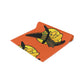 Halloween Witch Retro Halloween Print Orange Cotton Table Runner