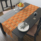 Mimosas Champagne Brunch Atomic Mid Century Orange Retro Style Decor Cotton Poly Table Runner