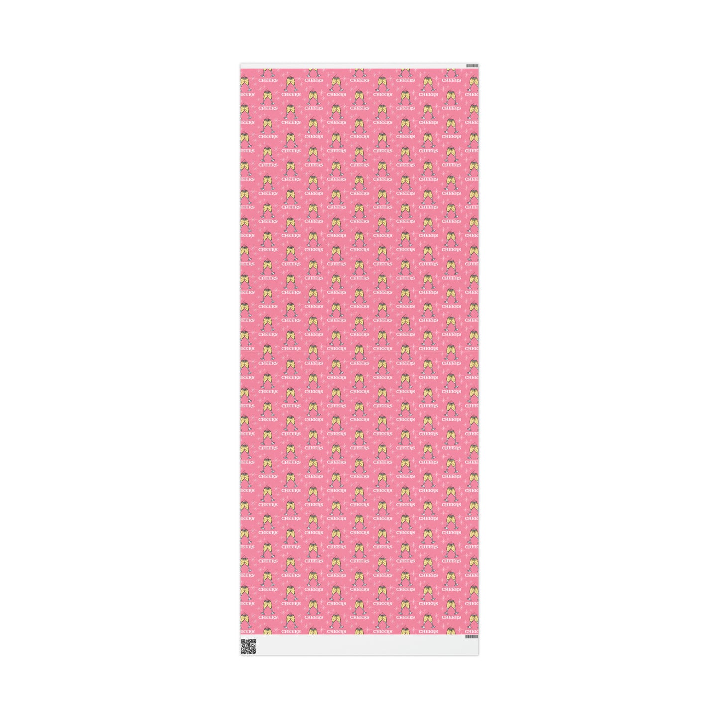 Cheers Champagne Pink Atomic Retro Style Congratulations Gift Wrap Paper - Glossy Or Matte