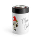 Merry Christmas Dalmation Puppy In Santa Hat Retro Christmas Print Stainless Steel Can Holder