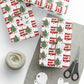 Merry And Bright Cute Christmas Tree Retro Style Christmas Holiday Gift Wrap Paper - Glossy Or Matte