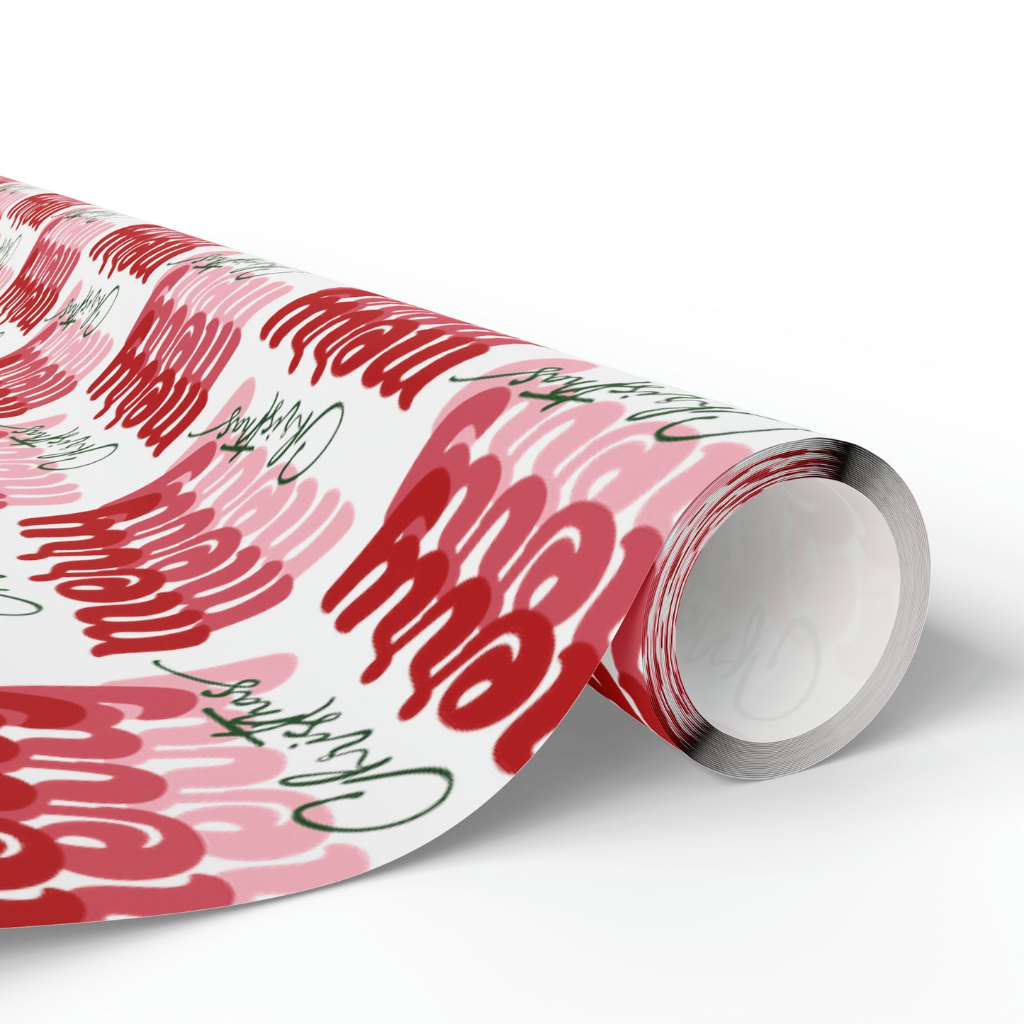 Merry Merry Merry Christmas Retro Style Christmas Print Holiday Gift Wrap Paper - Glossy Or Matte