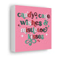 Candy Cane Wishes And Mistletoe Kisses Christmas Canvas Gallery Wrap