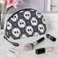 Skulls And Stars Halloween Travel Cosmetic Print Makeup Bag