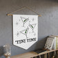 'Tini Time Martinis Cocktails Atomic Mid Century Retro Style Print Wall Hanging Banner Flag