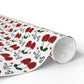 Retro Cherries Be Mine Gift Wrap - Romantic and Stylish Wrapping Paper