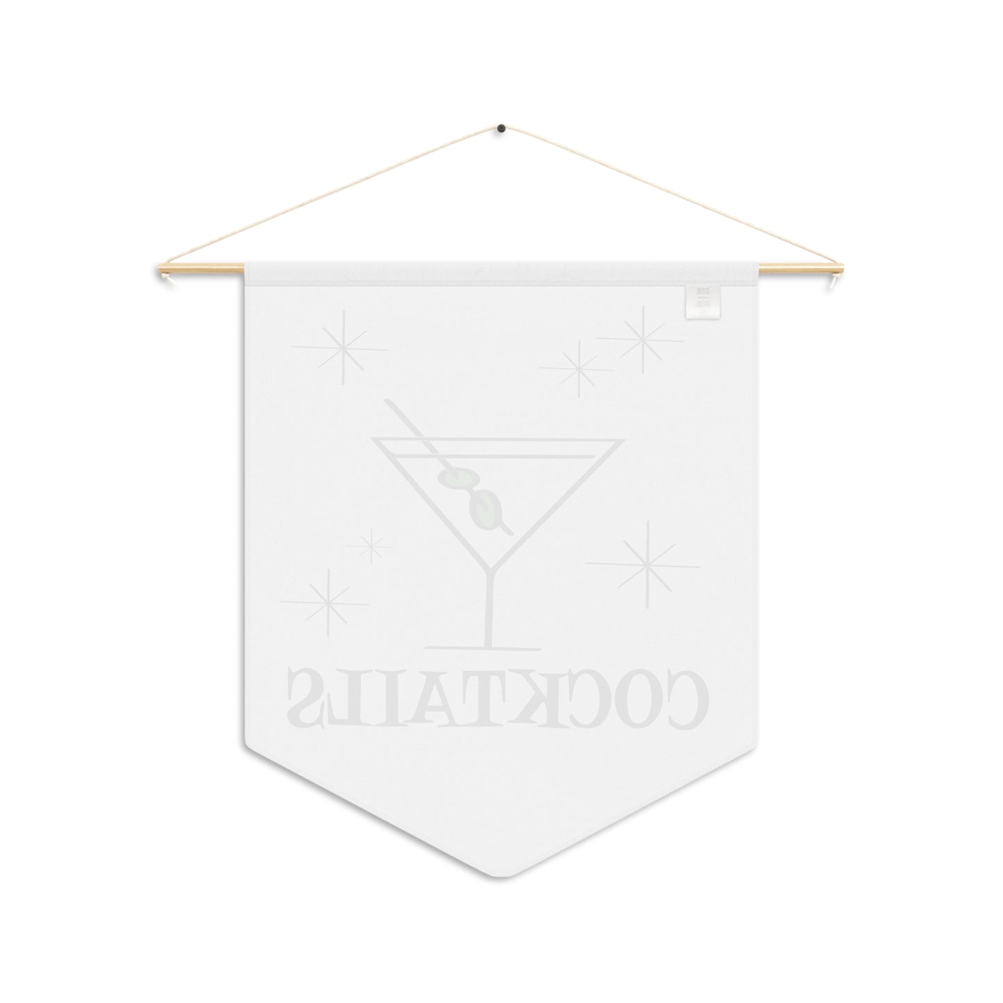 Martini Cocktails Mid Century Retro Style Wall Hanging Banner Flag