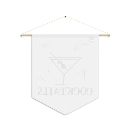 Martini Cocktails Mid Century Retro Style Wall Hanging Banner Flag