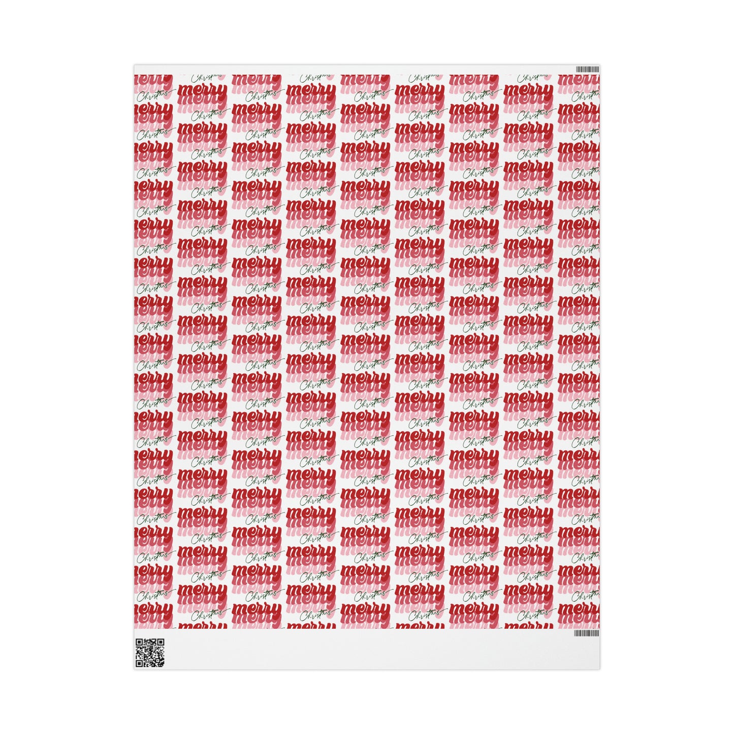 Merry Merry Merry Christmas Retro Style Christmas Print Holiday Gift Wrap Paper - Glossy Or Matte