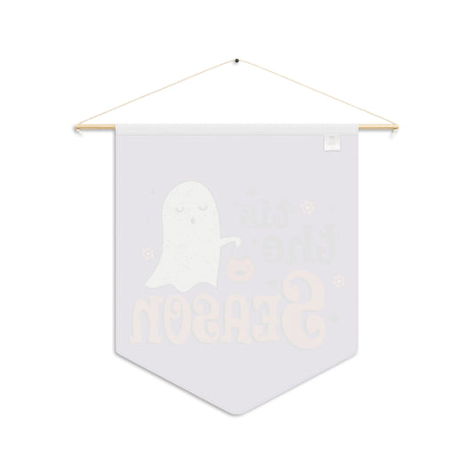 Tis The Season Trick Or Treat Ghost Distressed Halloween Print Wall Hanging Banner Flag