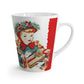 Christmas Lady With Presents Retro Christmas Print Latte Coffee Mug