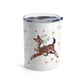 Christmas Reindeer Mid Century Retro Christmas Print Stainless Steel Tumbler 10oz