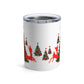 Red Reindeer Christmas Trees Mid Century Retro Christmas Print Stainless Steel Tumbler 10oz