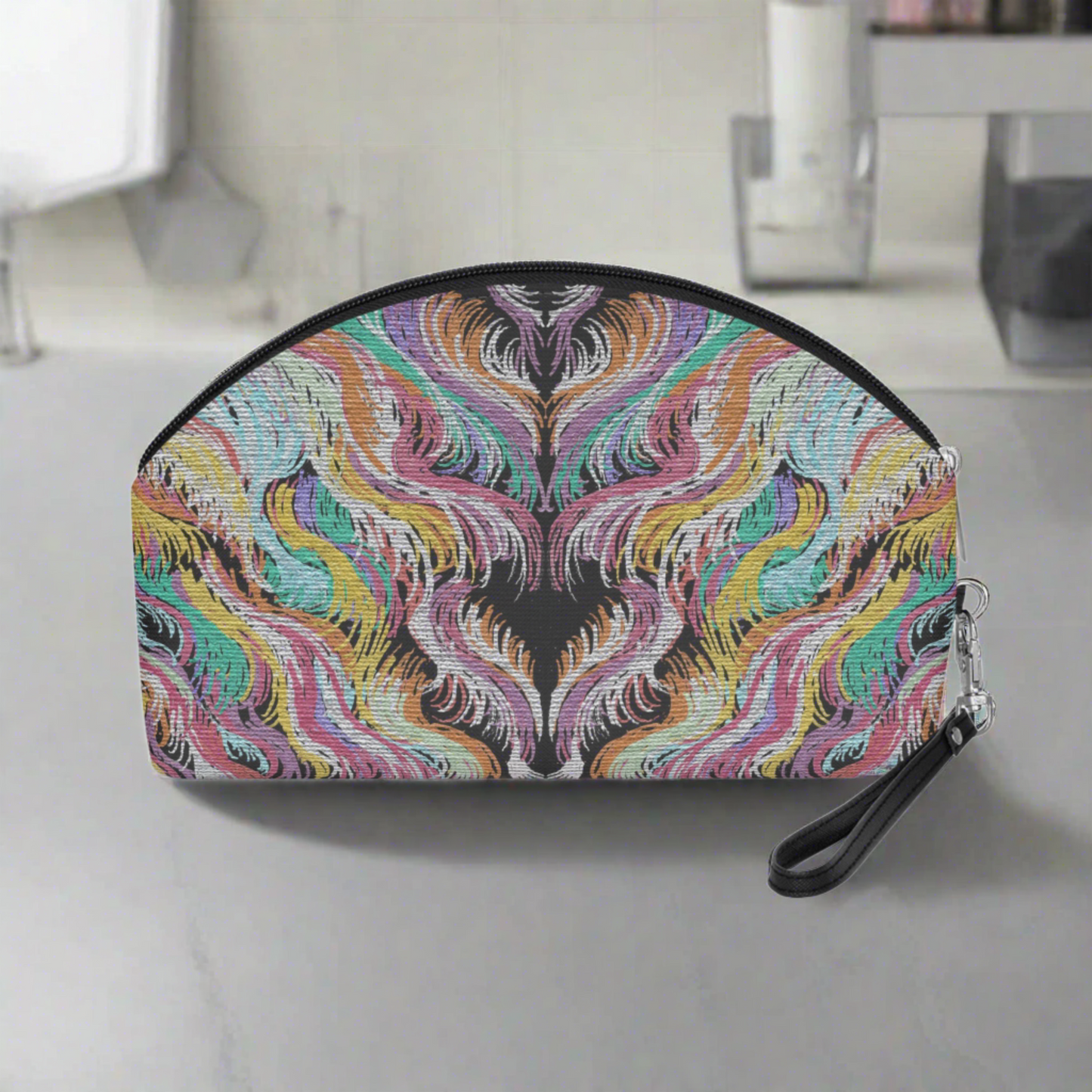 Goddess Vibes Caden Caraco Art Print Cosmetic Travel Makeup Bag Wristlet