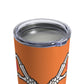 Skeleton Heart Hands Halloween Orange Stainless Steel Tumbler 10oz