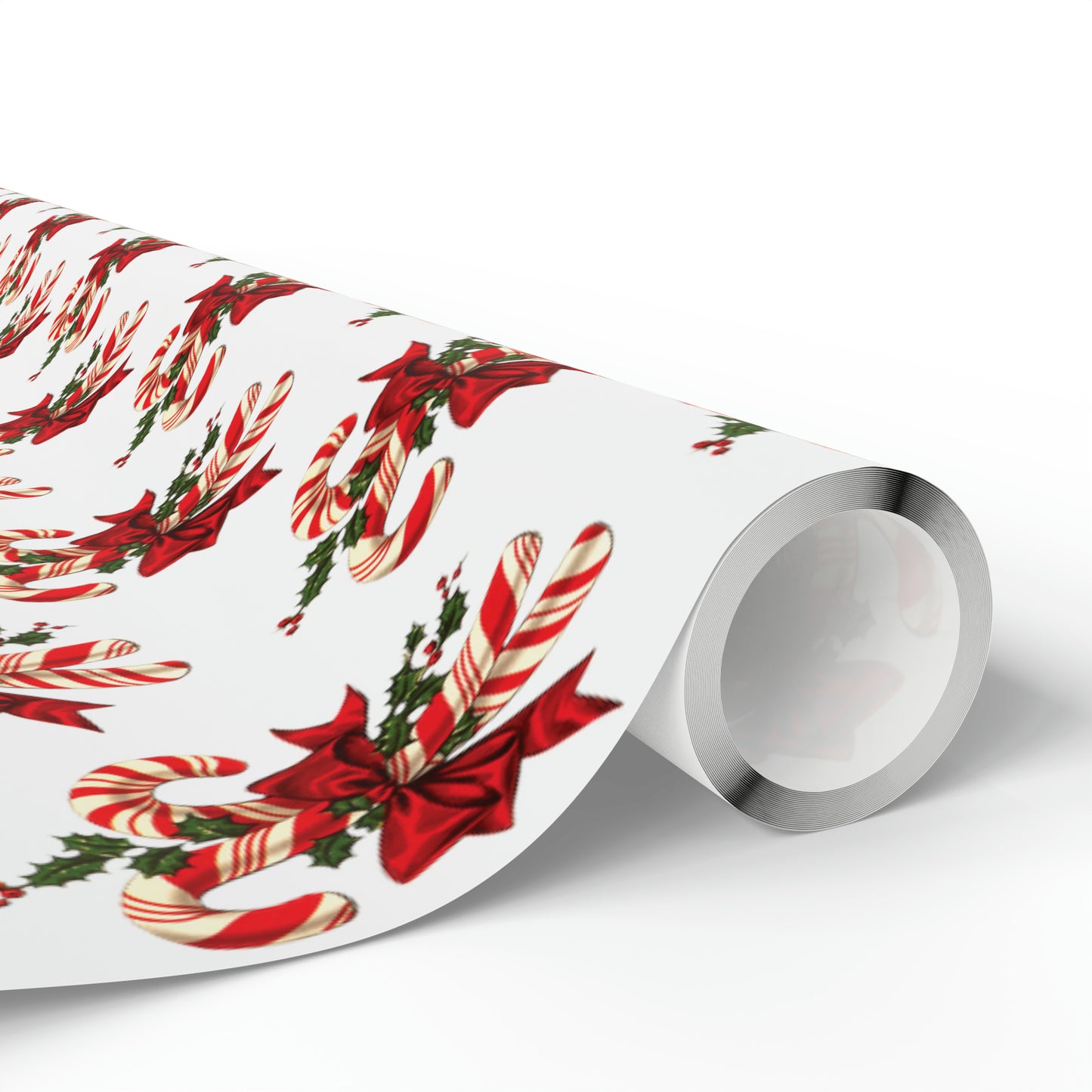 Retro Candy Canes Mid Century Retro Christmas Print Holiday Gift Wrap Paper - Glossy Or Matte